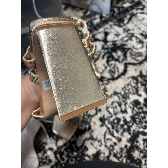 SCHUTZ LIRAH NAPPA LEATHER SANDAL GOLD WOMEN'S SIZE 9.5 - Picture 7 of 7